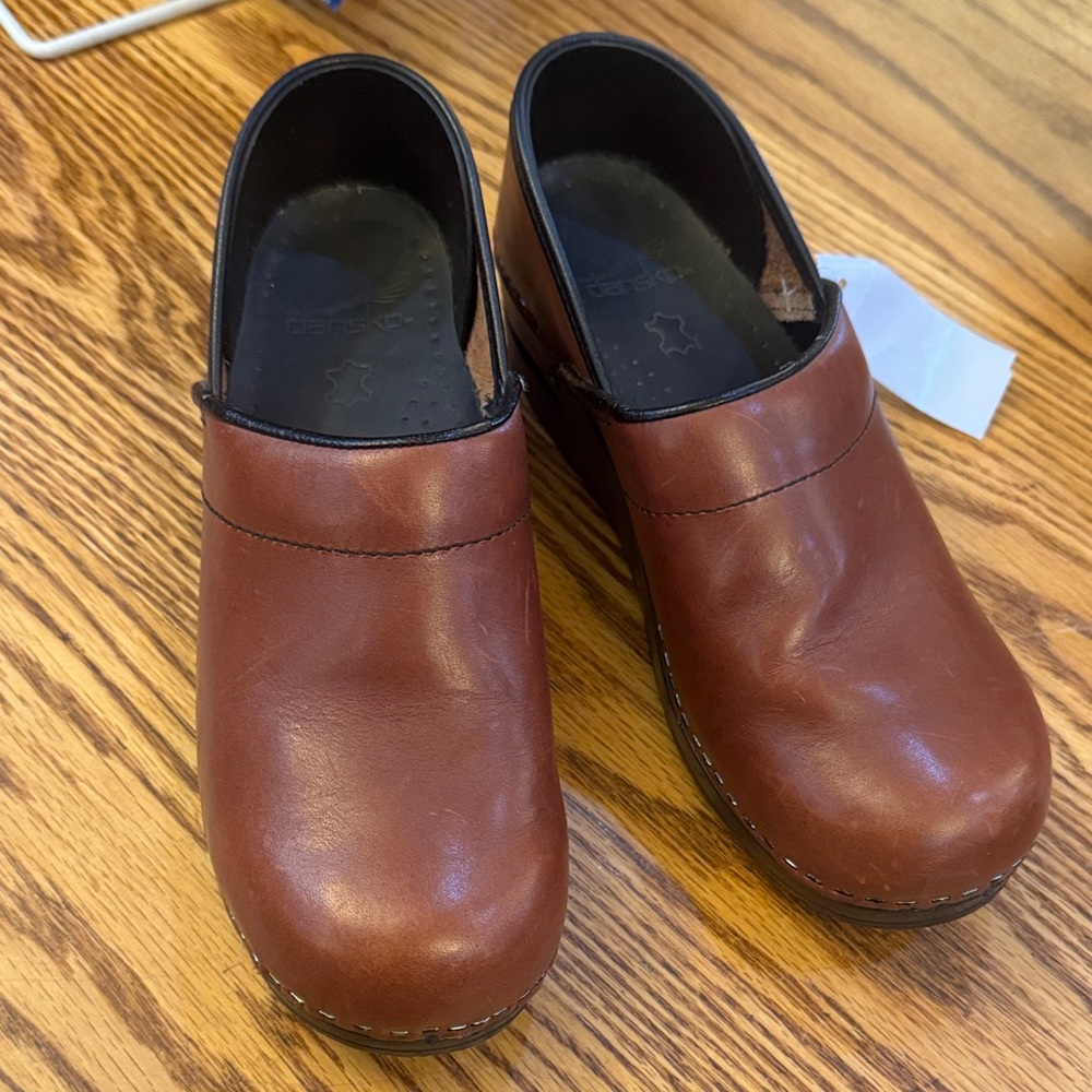 Dansko Brown Leather Mules